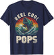 Reel Cool Pops Fishing Pops Pop Father's Day Fisherman Fish T-Shirt - T-Shirt | Navy
