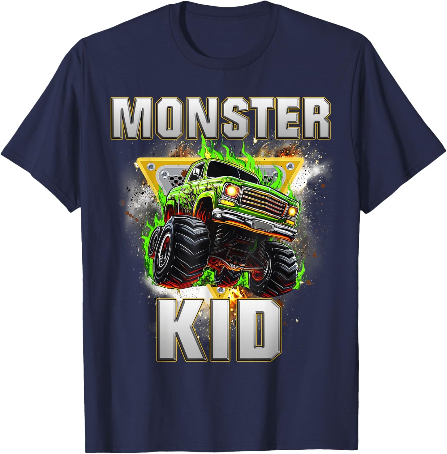 Monster Truck Kid Monster Truck Are My Jam Boys Girls T-Shirt - T-Shirt | Navy