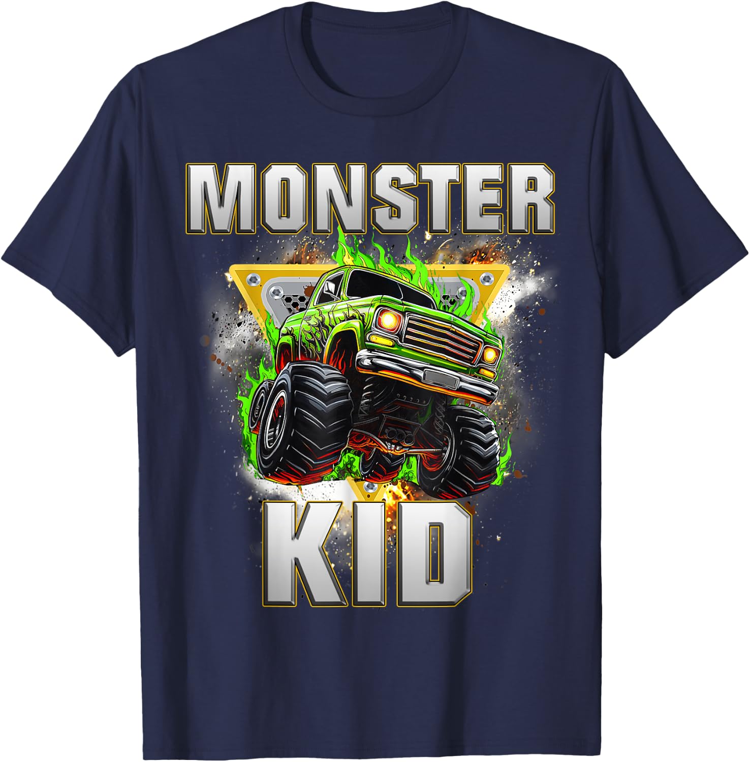 Monster Truck Kid Monster Truck Are My Jam Boys Girls T-Shirt - T-Shirt | Navy