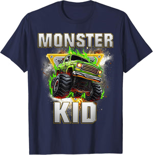 Monster Truck Kid Monster Truck Are My Jam Boys Girls T-Shirt - T-Shirt | Navy