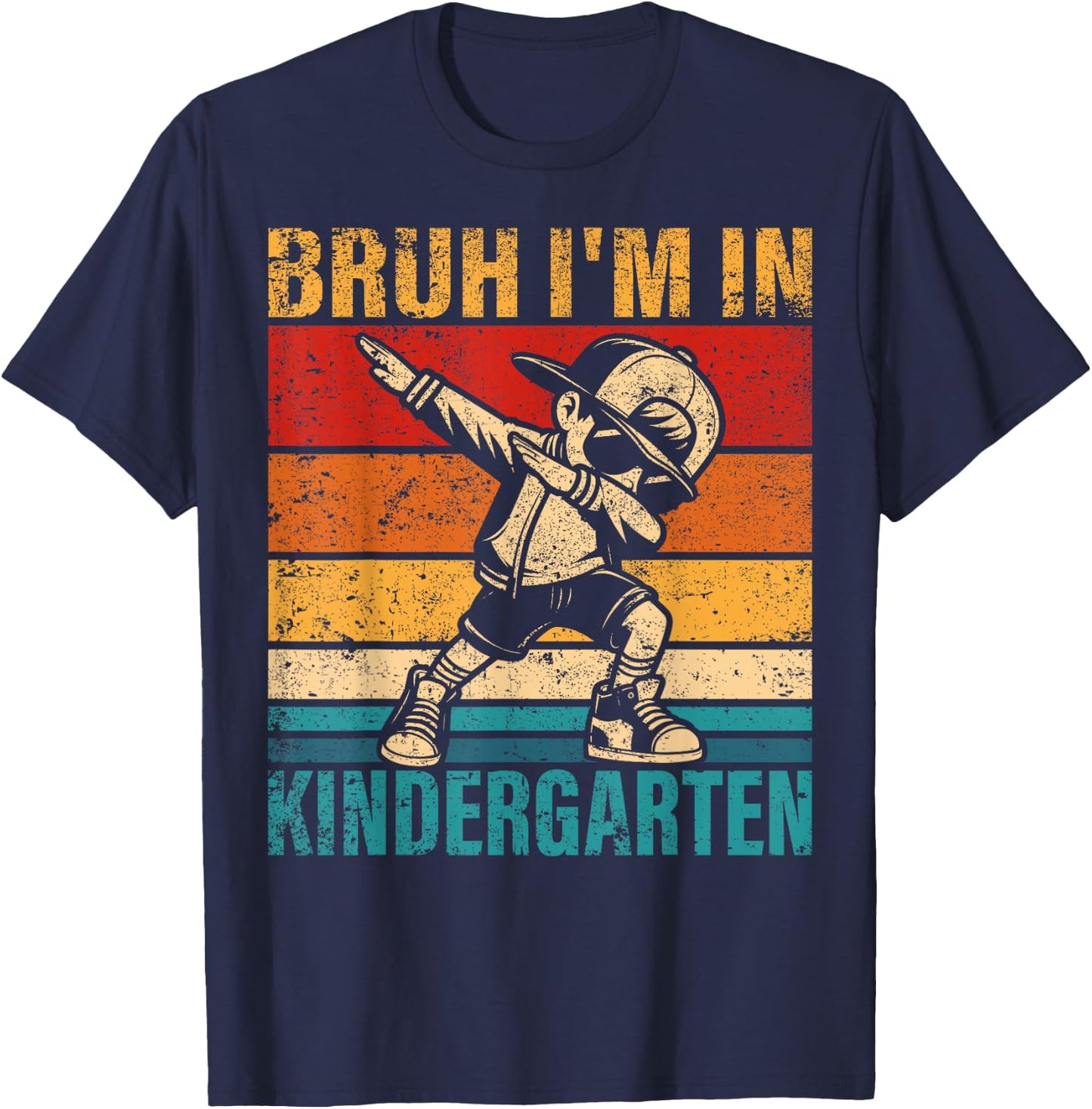 Kindergarten Dabbing Boy Bruh i'm in Kindergarten Student T-Shirt - T-Shirt | Navy