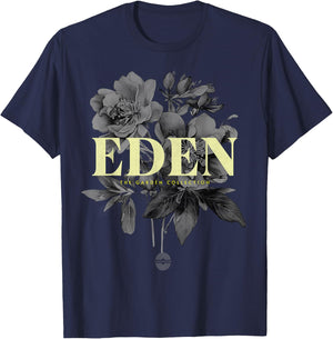 The Garden Of Eden, The Biblical Garden Collection, Floral T-Shirt - T-Shirt | Navy