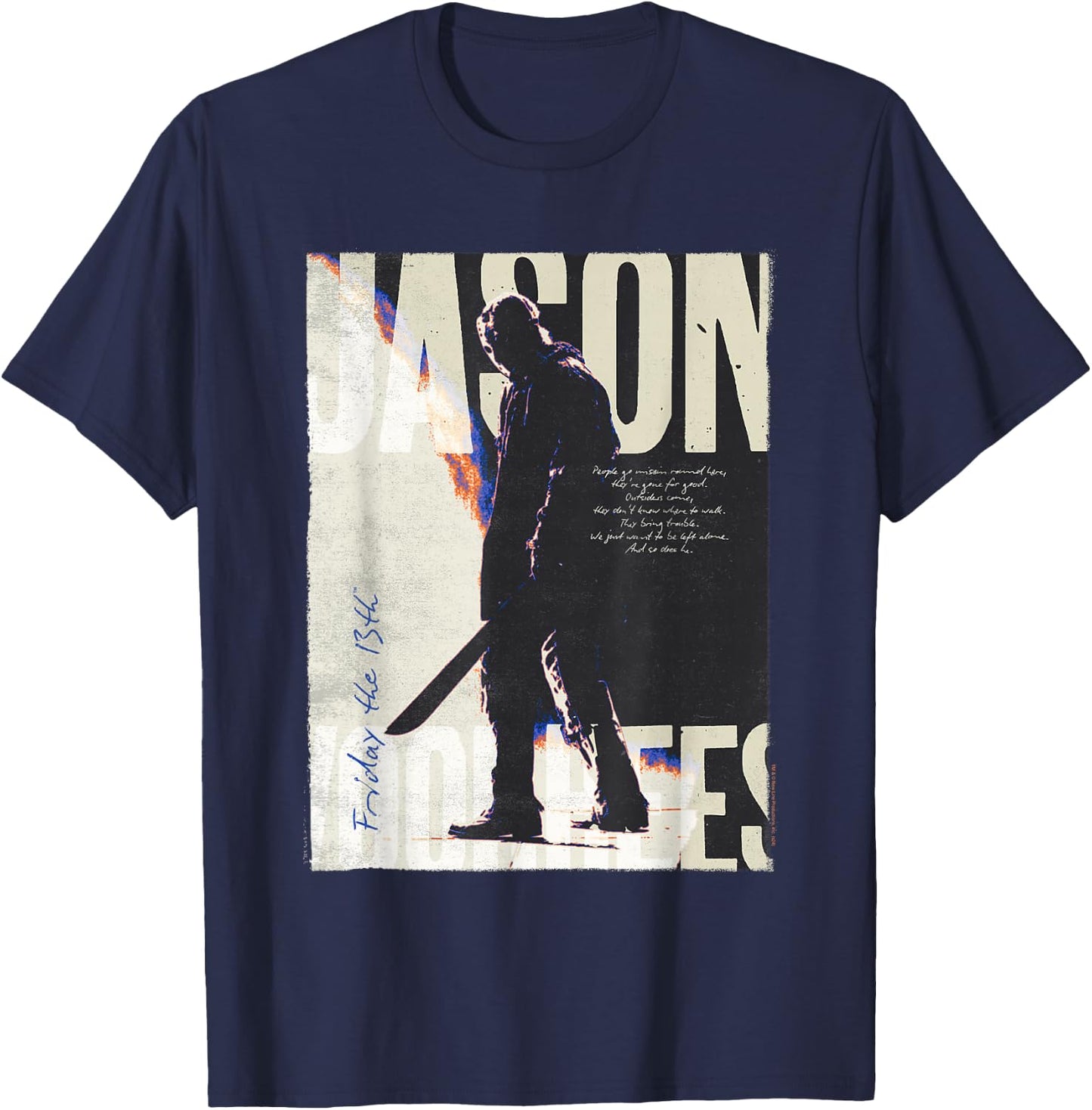 Friday The 13th Vintage Jason Voorhees T-Shirt - T-Shirt | Navy