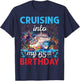 Cruising Into My 65th Birthday Cruise 65 Years Old Birthday T-Shirt - T-Shirt | Navy