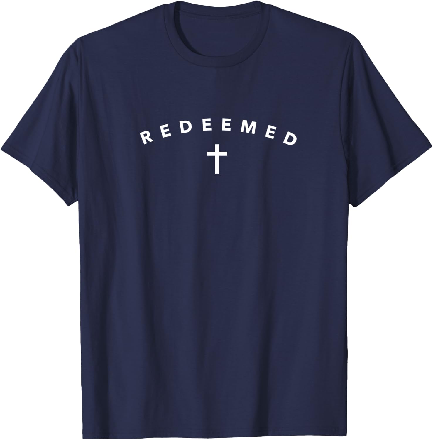 Redeemed Christian Minimalist Aesthetic Women T-Shirt - T-Shirt | Navy