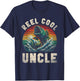 Reel Cool Uncle Fishing Uncle Father's Day Fisherman Fish T-Shirt - T-Shirt | Navy