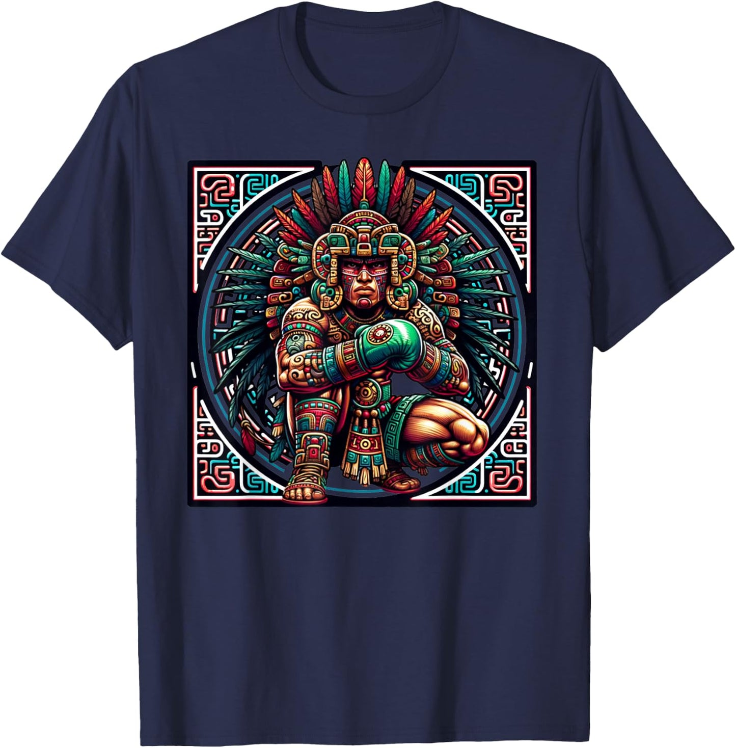 Boxing Mexico Funny Mexican Vintage Style Boxing Mexico Team T-Shirt - T-Shirt | Navy