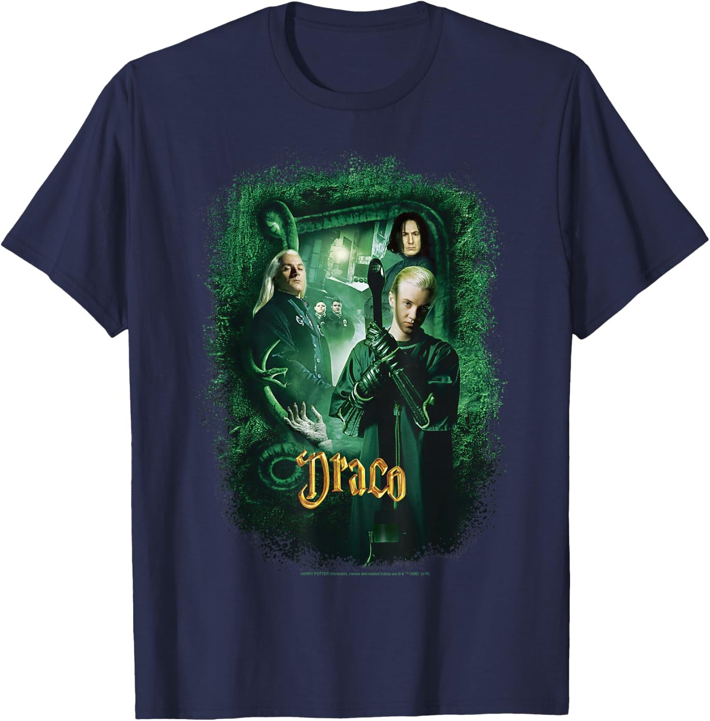 Harry Potter And The Chamber Of Secrets Draco Portrait T-Shirt - T-Shirt | Navy