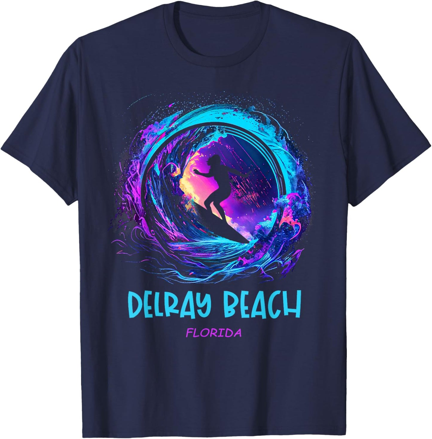 Delray Beach Florida Women Kids T-Shirt - T-Shirt | Navy
