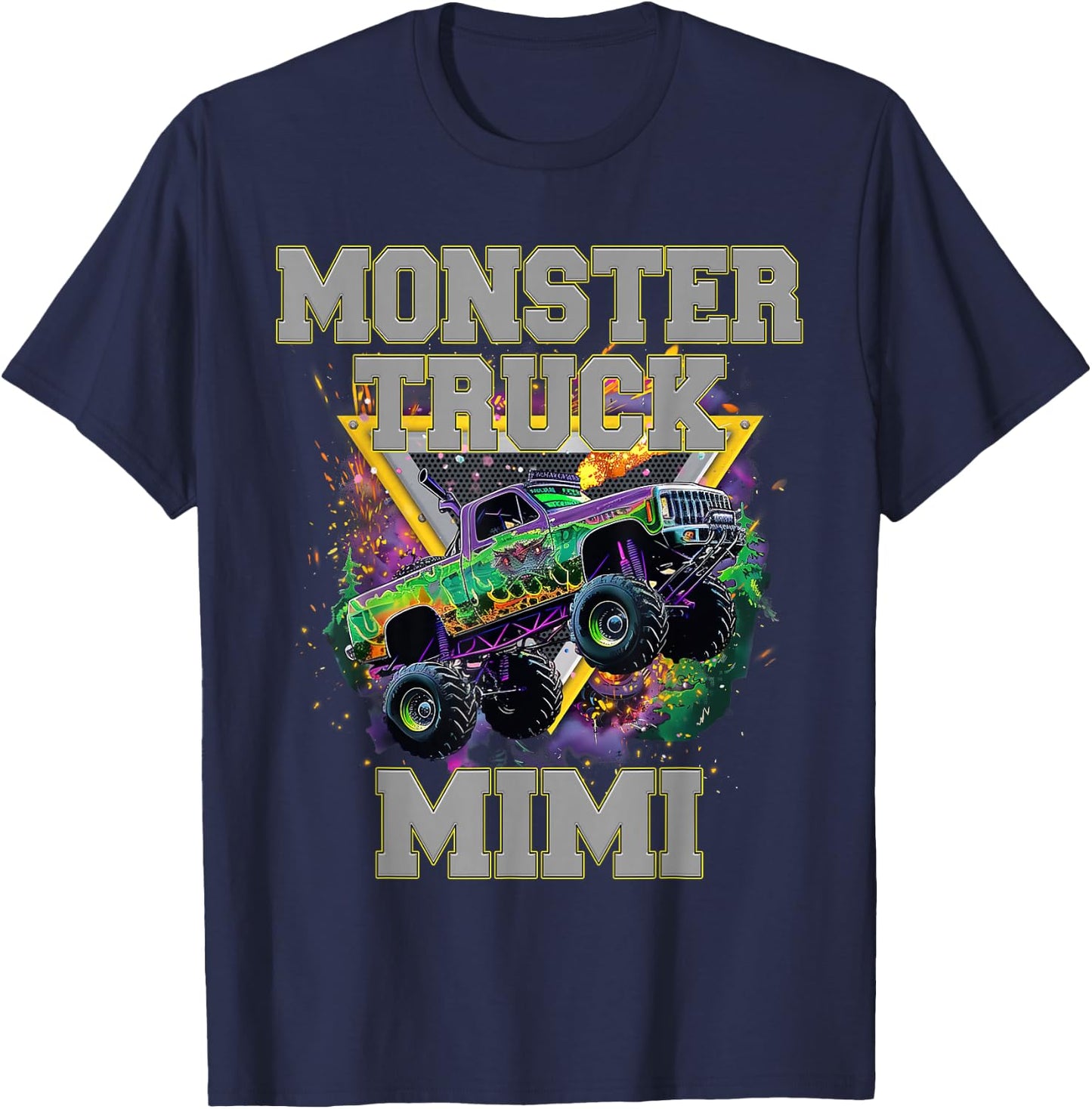 Monster Truck Mimi Monster Truck Are My Jam Truck Lovers T-Shirt - T-Shirt | Navy