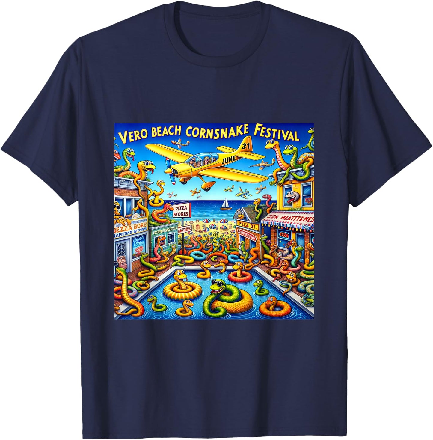 2024 Vero Beach Corn Snake Festival Men Women Kids T-Shirt - T-Shirt | Navy