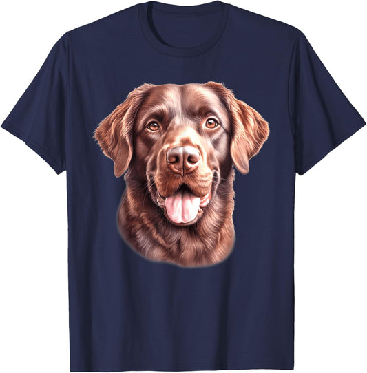 Chesapeake Bay Retriever Dog Portrait T-Shirt - T-Shirt | Navy