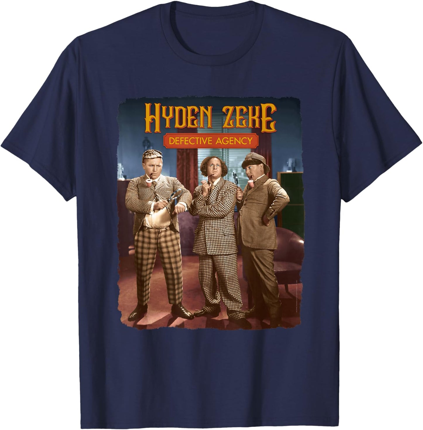 The Three Stooges - Hyden Zeke Defective Detectives T-Shirt - T-Shirt | Navy
