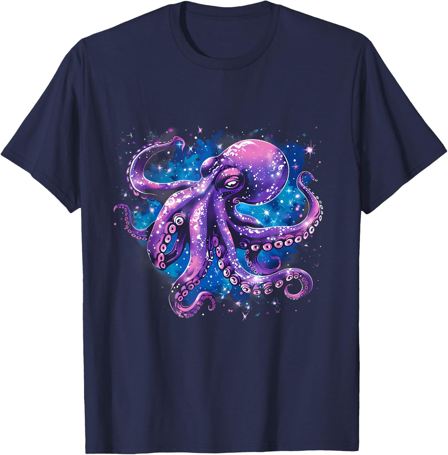Octopus Motif Sea Ocean Octopus Ocean Sea Animal Lover T-Shirt - T-Shirt | Navy