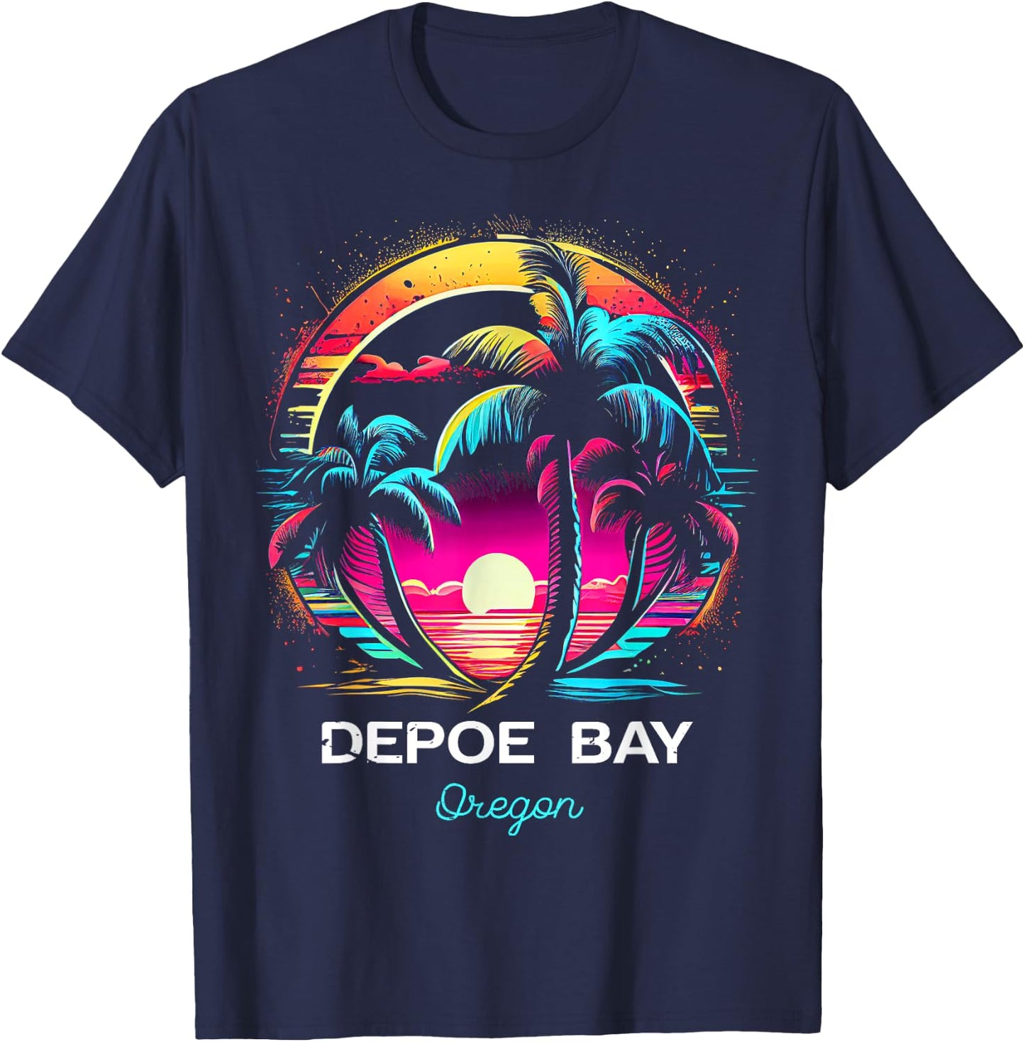Depoe Bay Oregon T-Shirt - T-Shirt | Navy