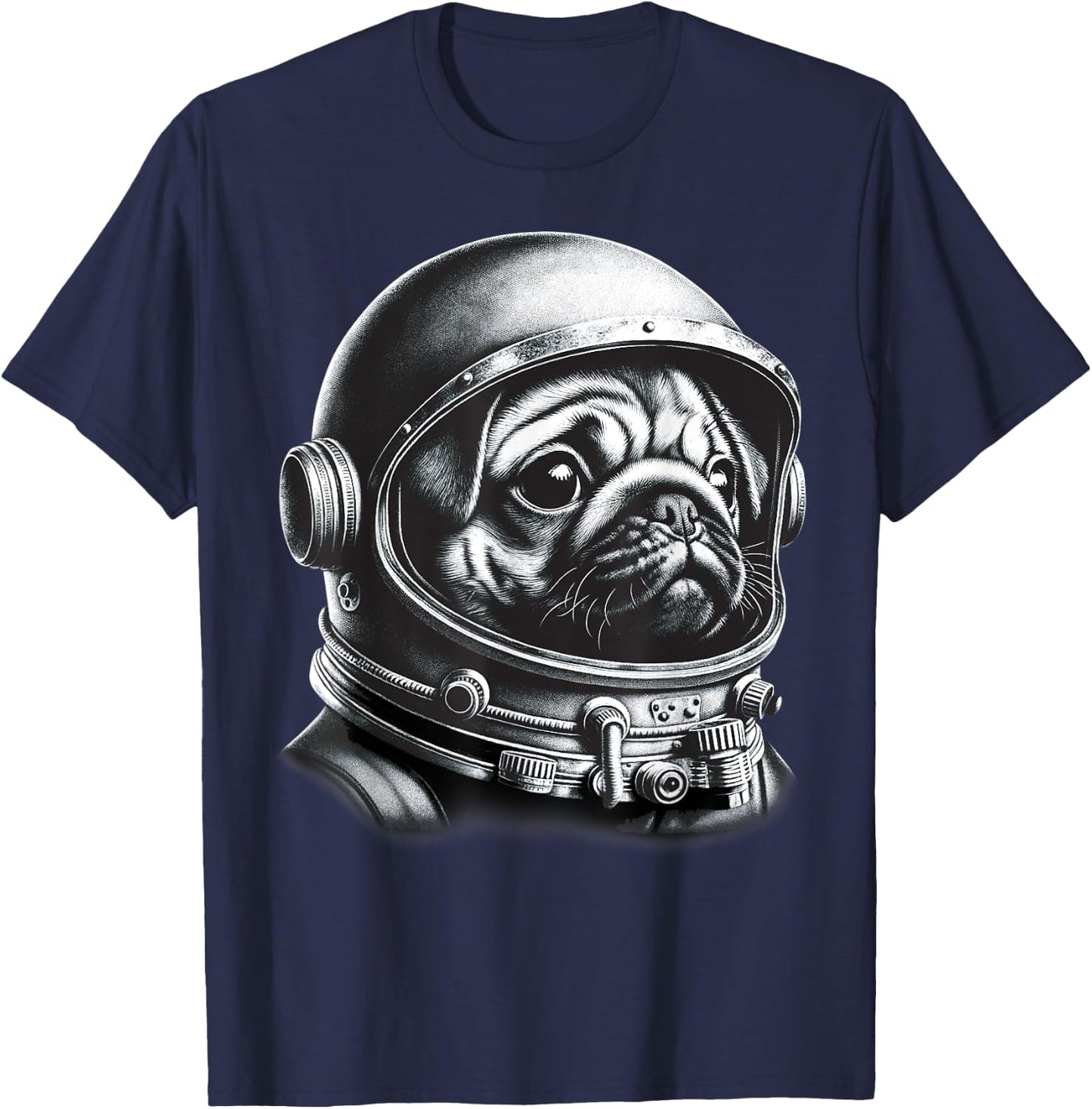 Pug Astronaut In Space Costume Pug Gifts Men Kids Women T-Shirt - T-Shirt | Navy