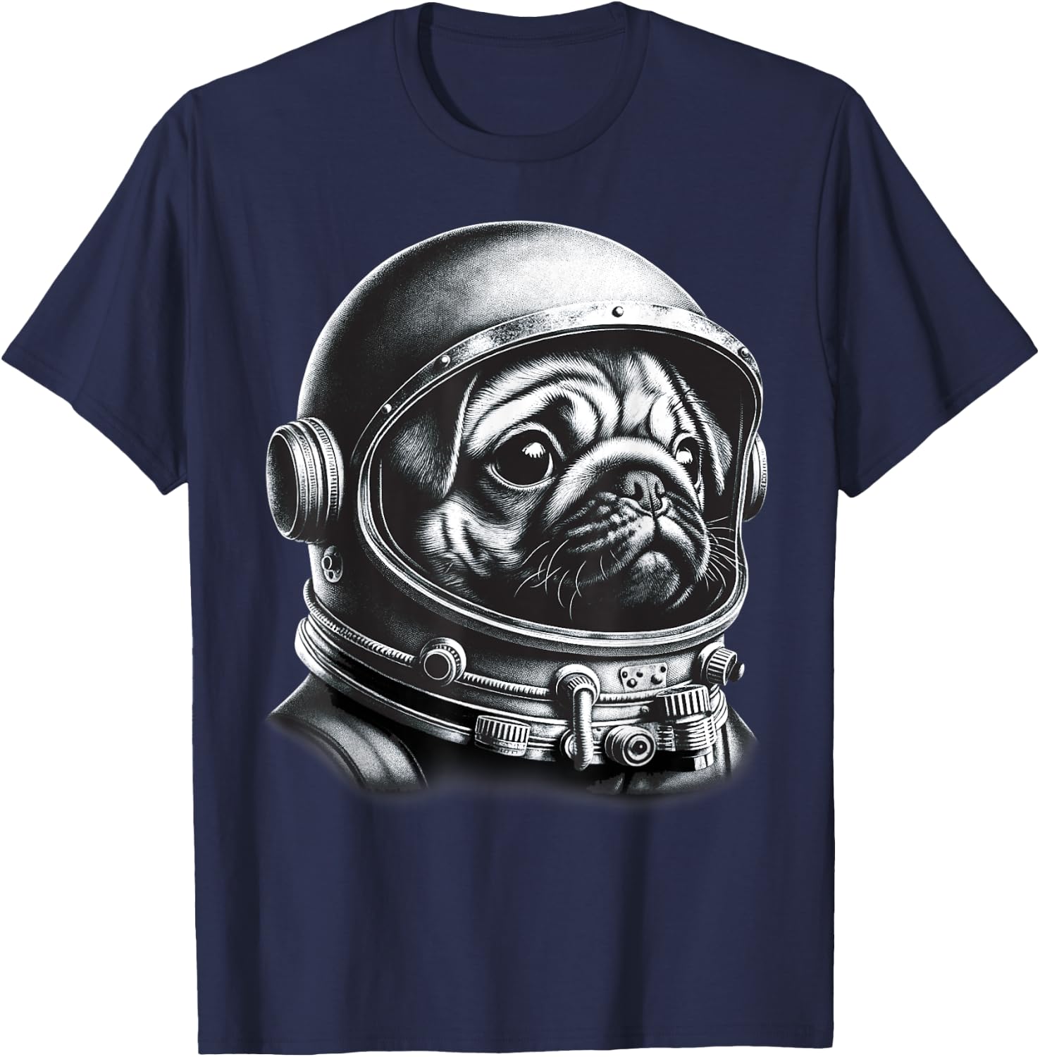 Pug Astronaut In Space Costume Pug Gifts Men Kids Women T-Shirt - T-Shirt | Navy