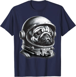 Pug Astronaut In Space Costume Pug Gifts Men Kids Women T-Shirt - T-Shirt | Navy