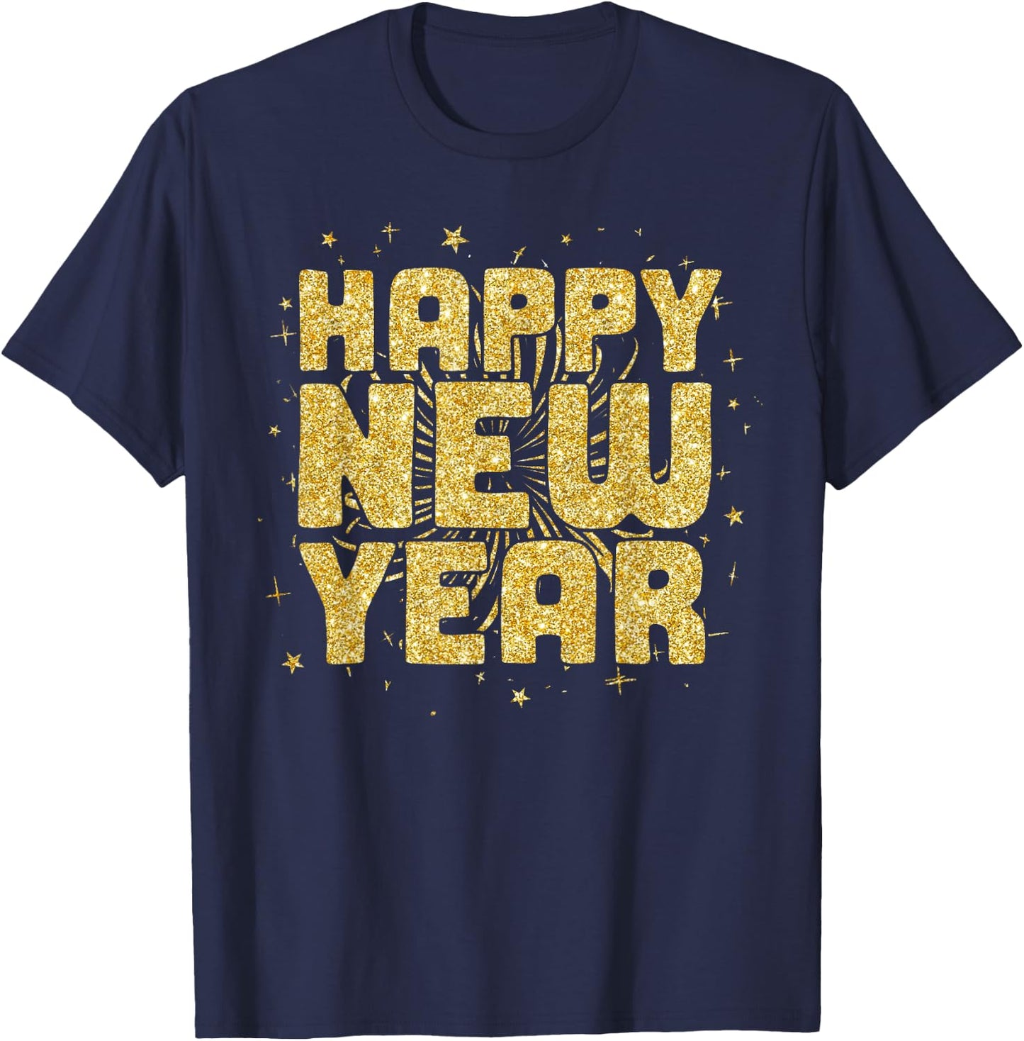 Happy New Year 2026 New Years Eve Party Countdown Fireworks T-Shirt - T-Shirt | Navy