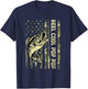 Reel Cool Pop Pop Fisherman Camouflage Father's Day T-Shirt - T-Shirt | Navy