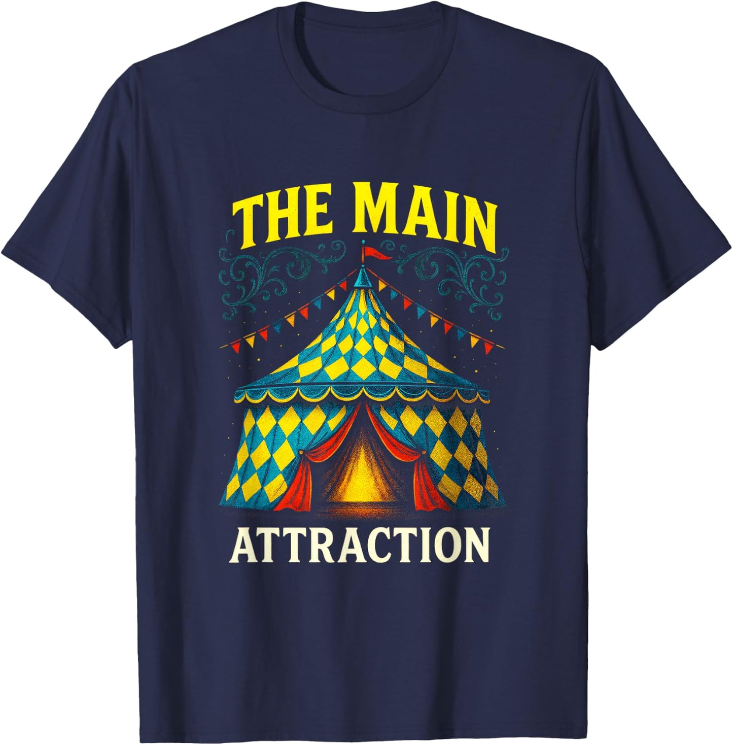The Main Attraction - Circus Carnival Vintage T-Shirt - T-Shirt | Navy