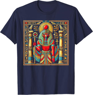 Thoth Egyptian God Egyptian Mythology Pyramid Ancient Egypt T-Shirt - T-Shirt | Navy