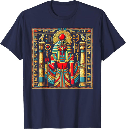 Thoth Egyptian God Egyptian Mythology Pyramid Ancient Egypt T-Shirt - T-Shirt | Navy