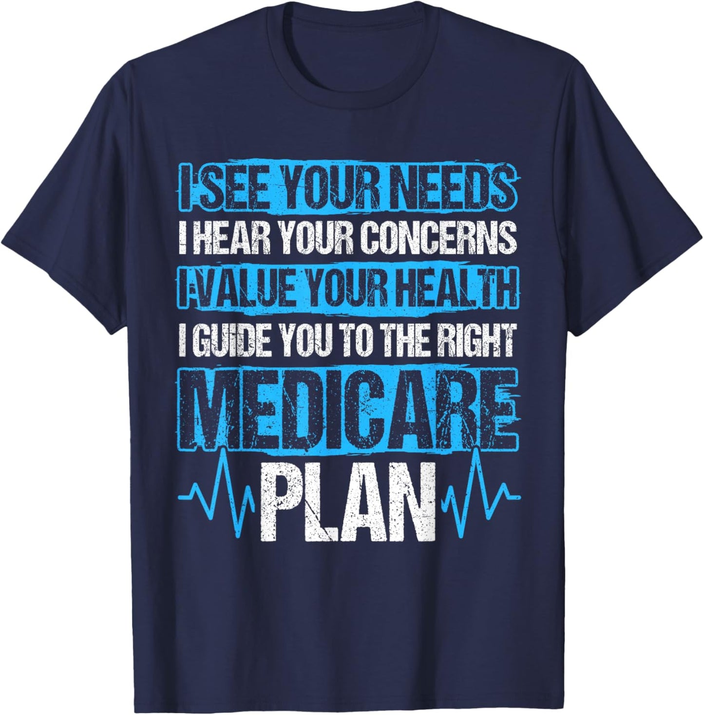 Medicare Insurance Funny Medicare Agent T-Shirt - T-Shirt | Navy