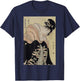 Japanese Retro Artwork Takigawa from the Tea-House Art T-Shirt - T-Shirt | Navy