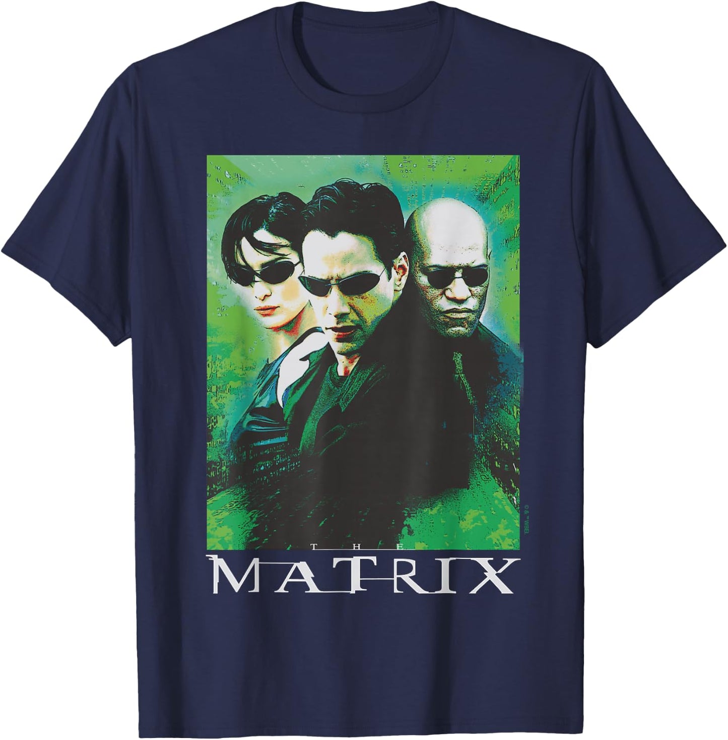 The Matrix - Neo Trinity Morpheus Character Group T-Shirt - T-Shirt | Navy