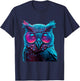 Colorful Owl wearing glasses graphic T-Shirt - T-Shirt | Navy