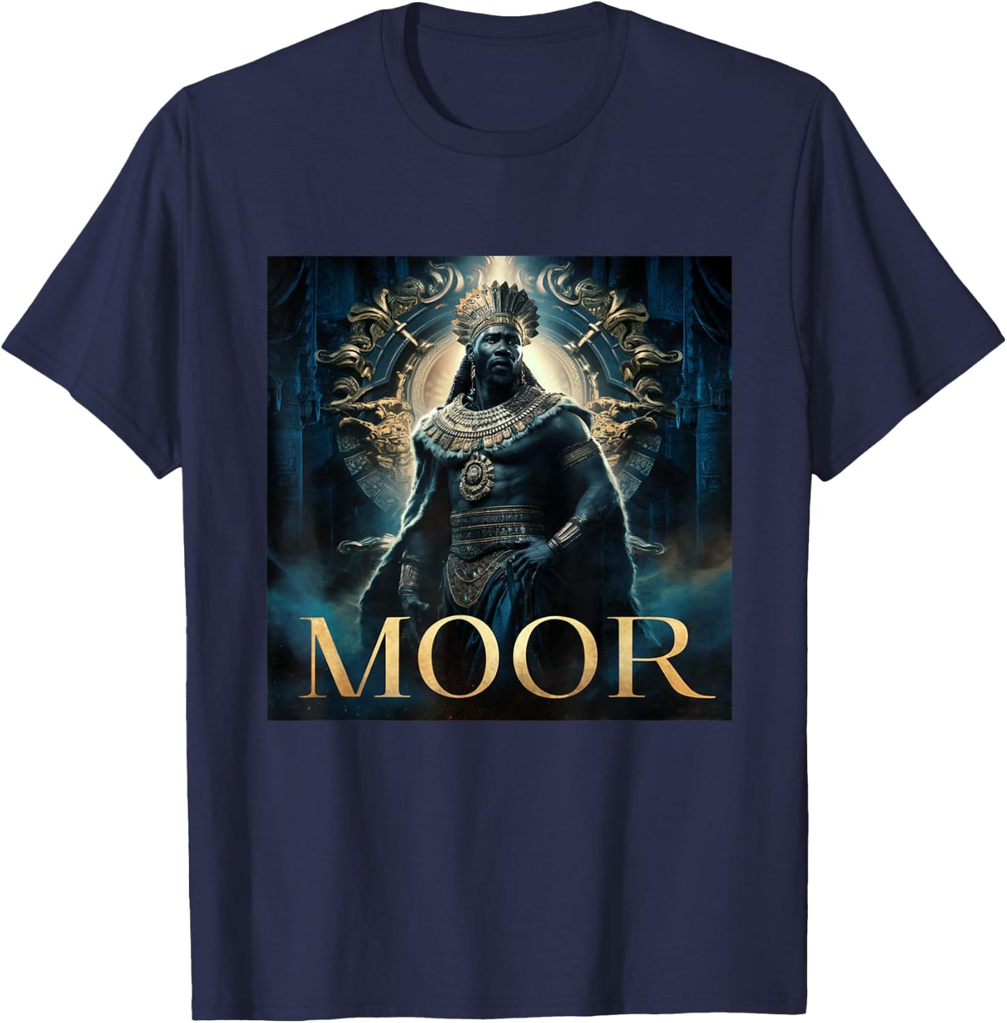 Moorish American - God Body Of Melanin T-Shirt - T-Shirt | Navy