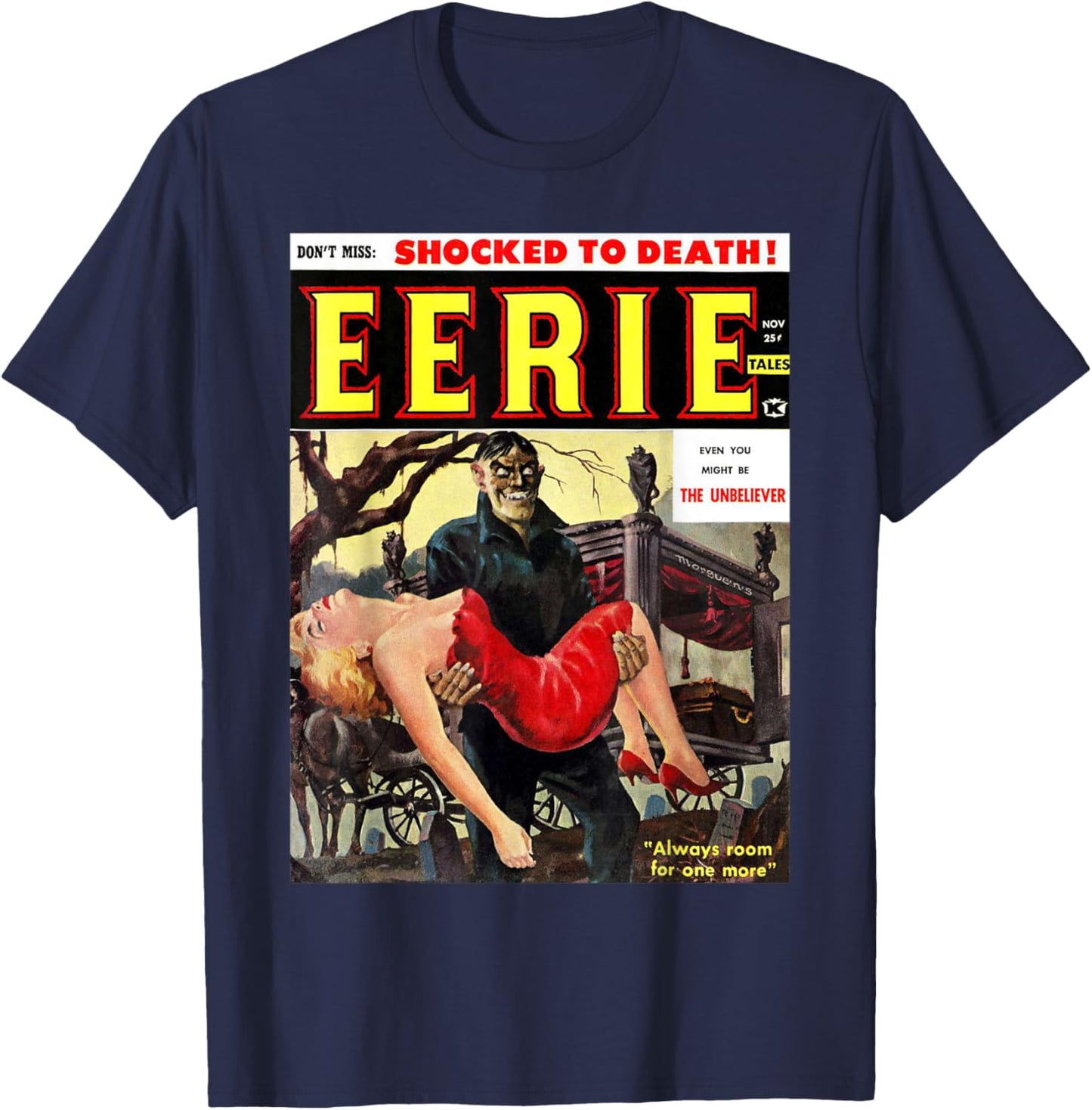 Classic Horror Comic Horror Monster Style Slasher Film T-Shirt - T-Shirt | Navy