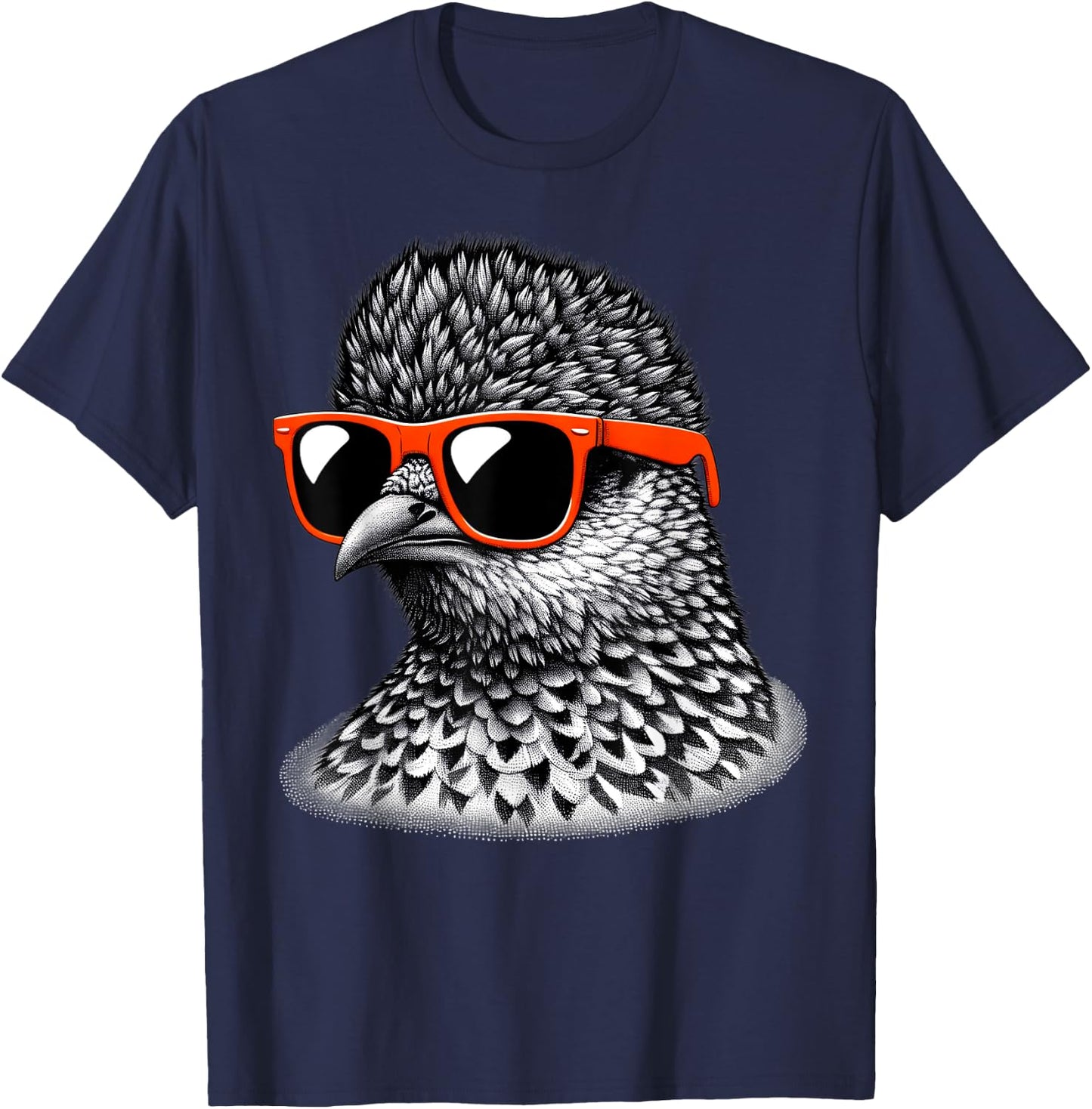 Cool Ptarmigan Bird Wearing Sunglasses Graphic Art T-Shirt - T-Shirt | Navy