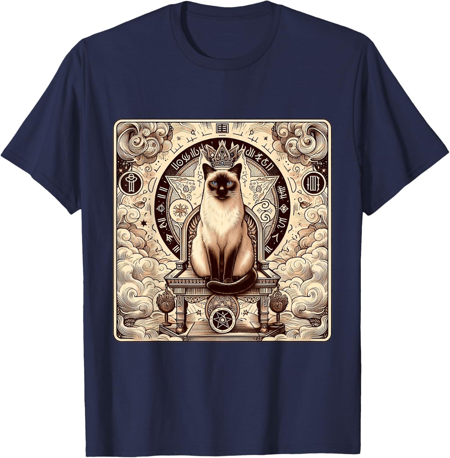 Siamese Cat tarot card Women T-Shirt - T-Shirt | Navy