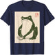 Grumpy Frog Japanese Art Print , Small, Black T-Shirt - T-Shirt | Navy