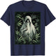Halloween Ghost Smoking Weed 420 Stoner Cannabis Marijuana T-Shirt - T-Shirt | Navy