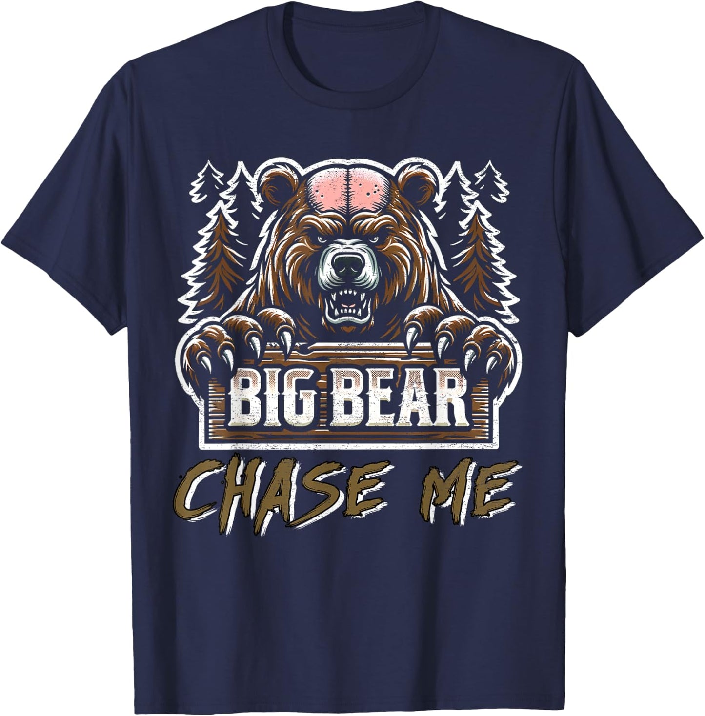 Great Outdoors Adventure Funny Movie Bear Mountain T-Shirt - T-Shirt | Navy
