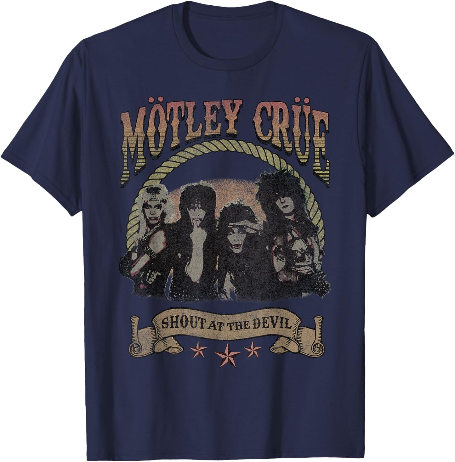 Mötley Crüe Western Brown T-Shirt - T-Shirt | Navy