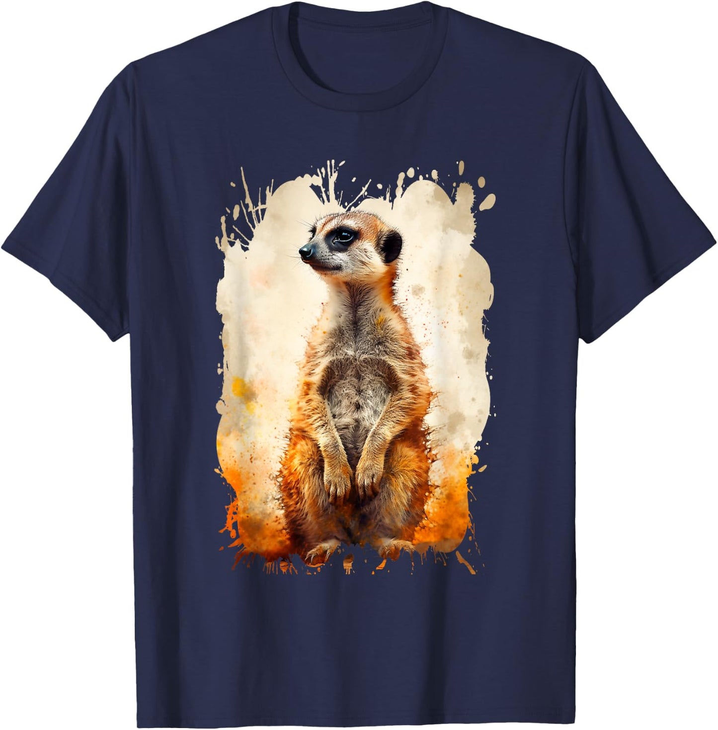 Cute Meerkat In Desert Animal Meerkat Lover Men Women Kids T-Shirt - T-Shirt | Navy