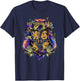 Harry Potter Hogwarts Multi-Colored Floral Crest T-Shirt - T-Shirt | Navy