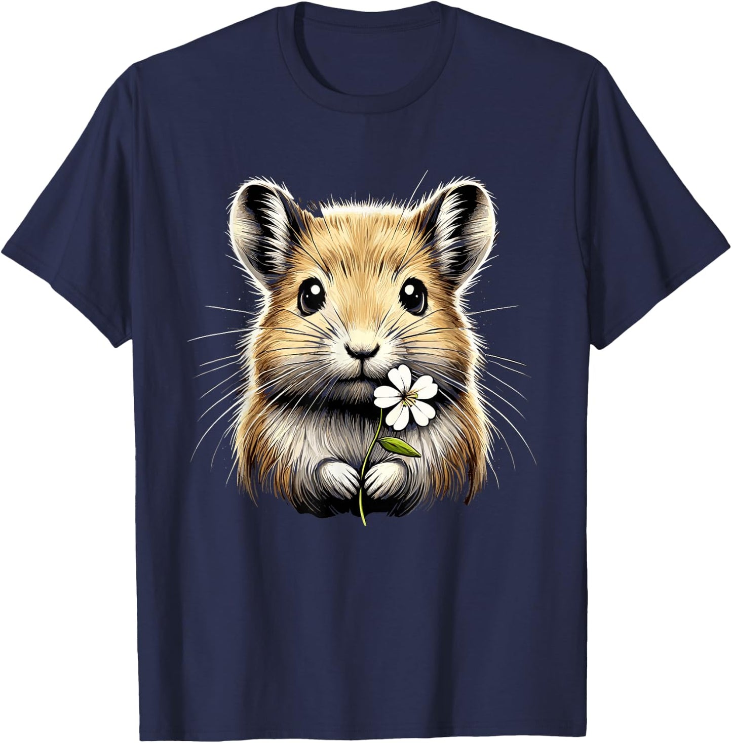 Adorable American Pika Habitat And Conservation Design T-Shirt - T-Shirt | Navy