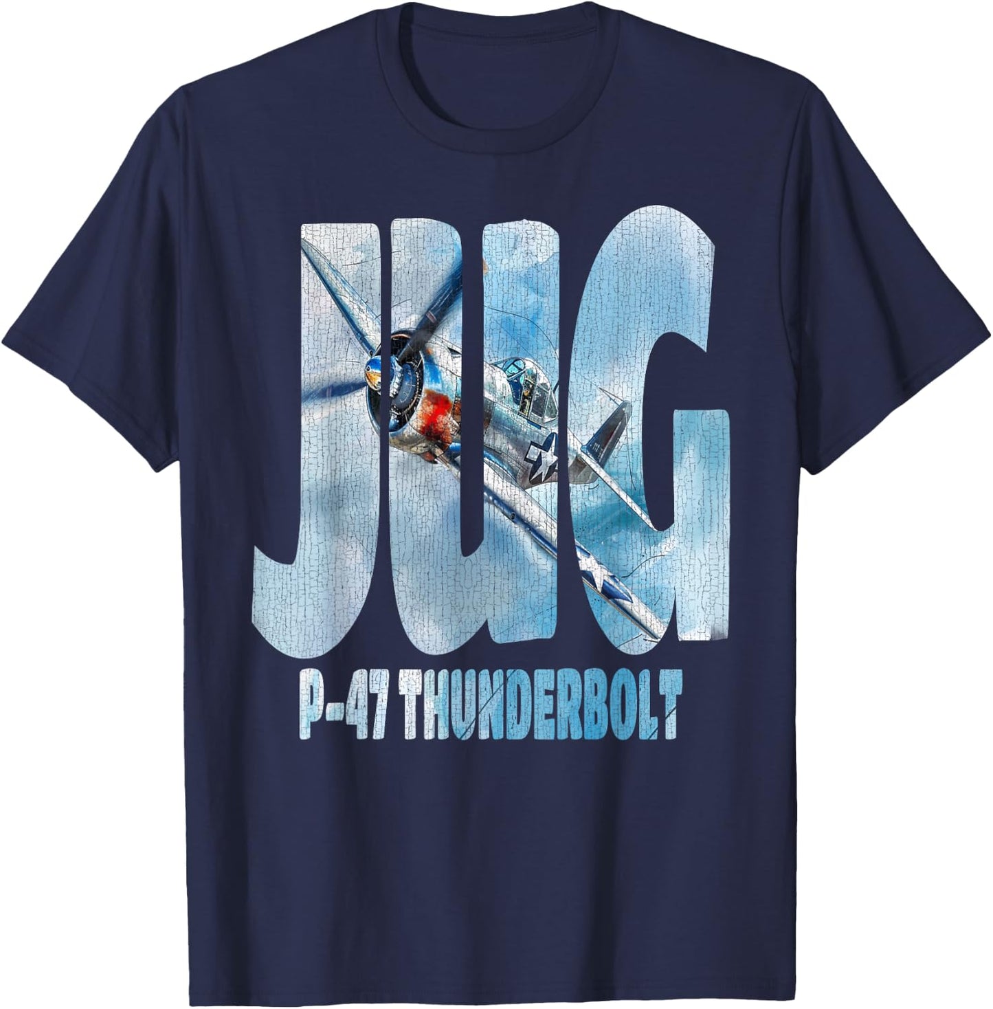 P:-47 Thunderbolt WW2 American Warbird Aviation Hobbyist T-Shirt - T-Shirt | Navy