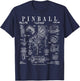 Pinball Arcade Gaming Machine Vintage Gamer Patent Print T-Shirt - T-Shirt | Navy