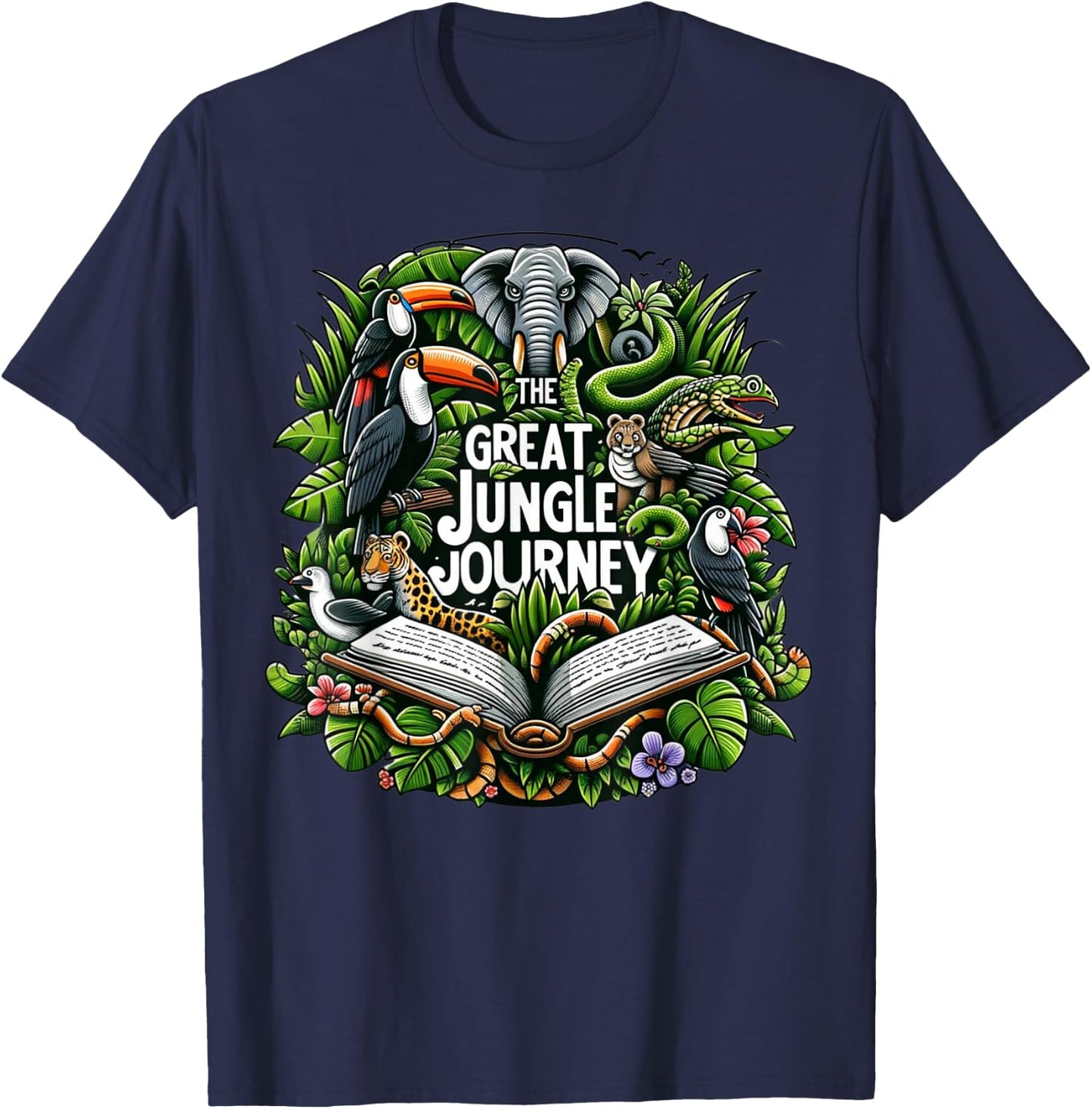 Jungle Journey VBS 2024 Vacation Bible School Summer Camp T-Shirt - T-Shirt | Navy