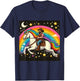 Cowboy Riding A Unicorn Boys Girls Men Women Kids Adults T-Shirt - T-Shirt | Navy