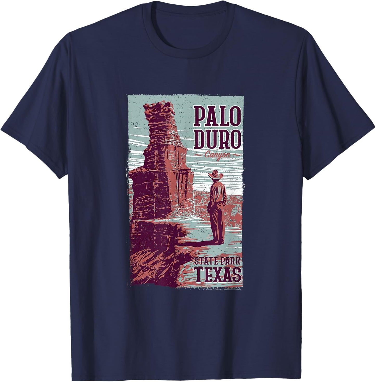 Vintage Palo Duro Canyon State Park Texas Hiking Souvenir T-Shirt - T-Shirt | Navy