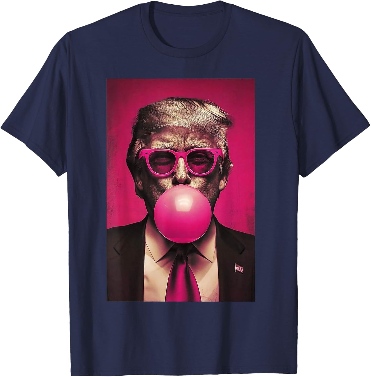 Trump Pink Bubblegum T-Shirt - T-Shirt | Navy