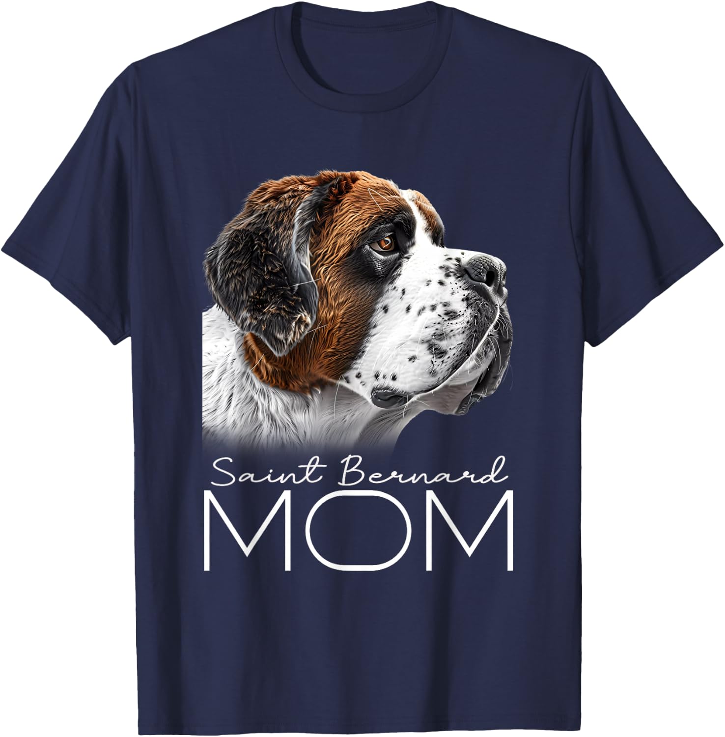 Saint Bernard Mom T-Shirt - T-Shirt | Navy