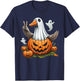 Funny Goose Boo Halloween Ghost Kids T-Shirt - T-Shirt | Navy